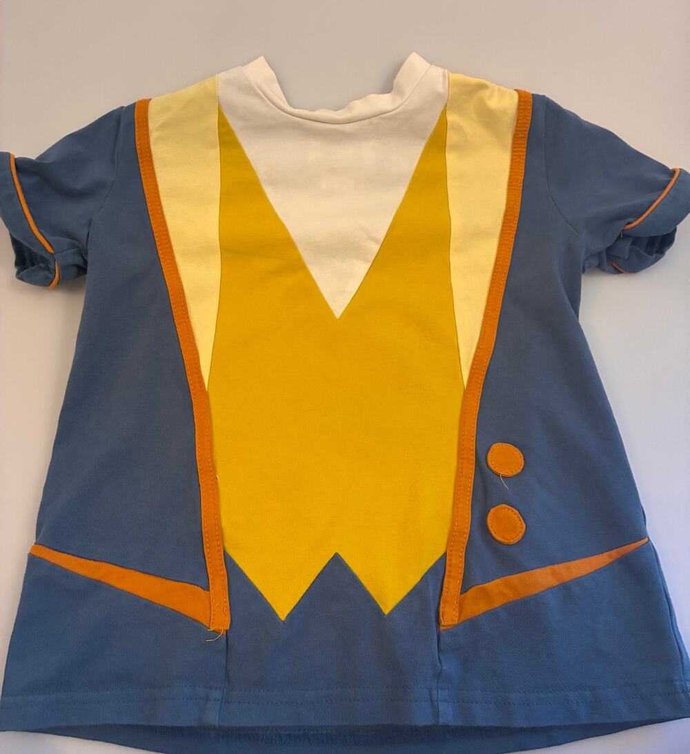 Taylor Joelle Prince Charming Beast Costume T-Shirt Blue Yellow Boys Size 4